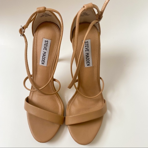 Strappy Nude Steve Madden Stilettos - Picture 3 of 6